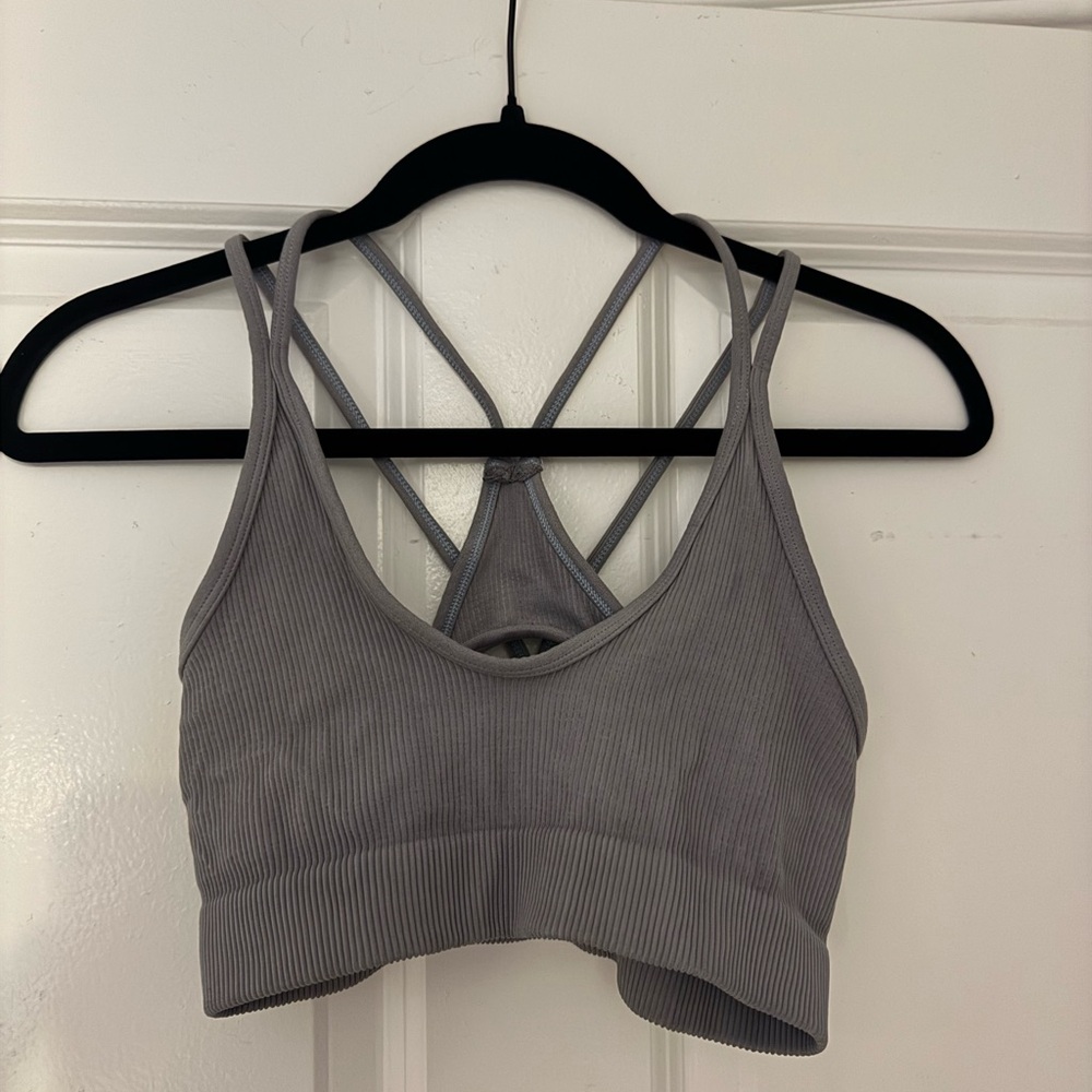 FP Movement Light Blue Ribbed Sports Bra Small